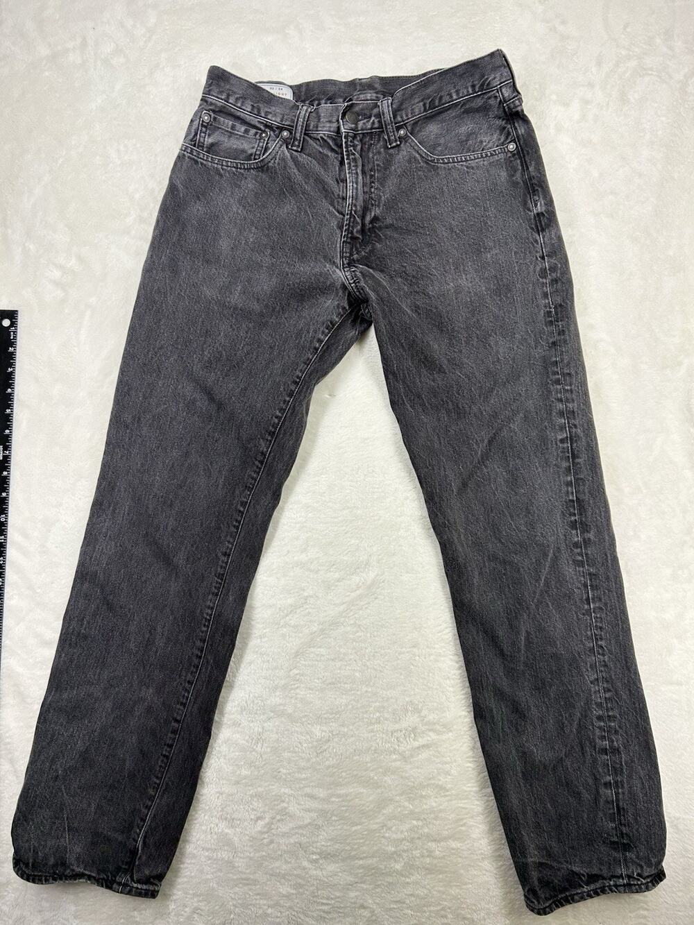 GAP 1969 Straight Fit Jeans 32x34 Gray Denim Solid 100% Cotton
